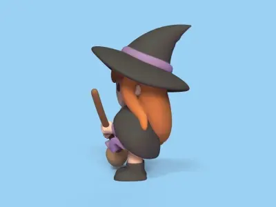 Cute Witch 3D print model