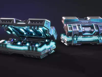 Sci-Fi Nuclear Weapon Case Free 3D model