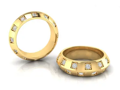 LE DAMIER DE LV ELV RING 3D print model