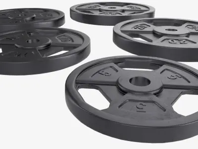 Weight plate set 05 3D model