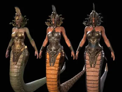 Meduse gorgon Low-poly 3D model