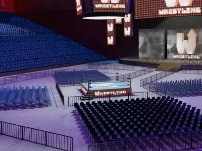 VR Wrestling Ring Low-poly 3D model