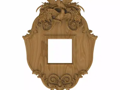 Carved picture frame STL 3D model