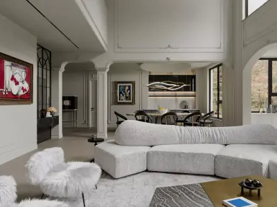 Luxury French Villa 3D model