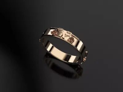 Guns n Roses ring 3D print model