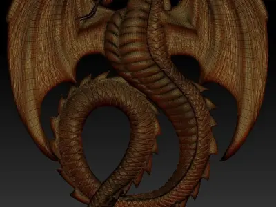 dragon three metal hooks 3D print model