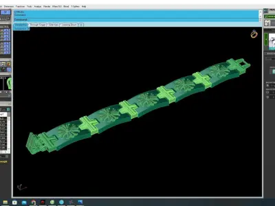 Luxury Cross Pattern Link Bracelet Design 3446 3D print model