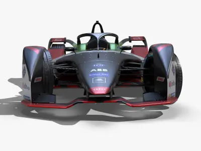 Audi Formula E 2020 Low-poly 3D model