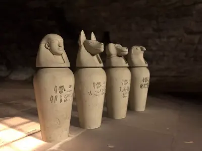 Canopic Jars 3D model