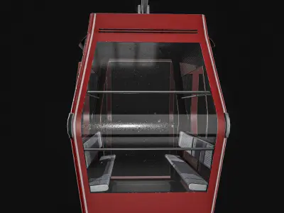 Cable Car Low-poly 3D model