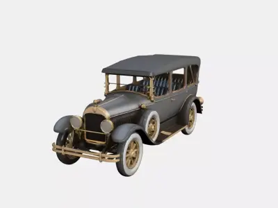 1910s Luxury Touring Car 3D Model Classic Pre War Automobile 3D model