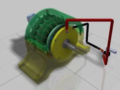 Magnetic Pulse Engine Prototype Design 3D model