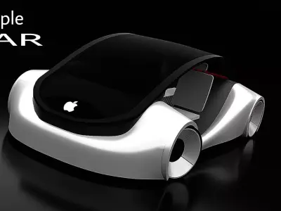 Apple futuristic electric car 3D model