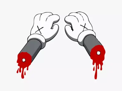 Kaws Bloody Hands Companion for Print 3D print model