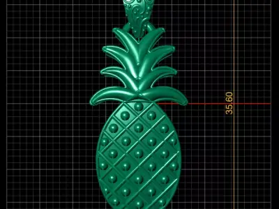 Luxury Pineapple Pendant  3D Printable Jewelry 3D print model