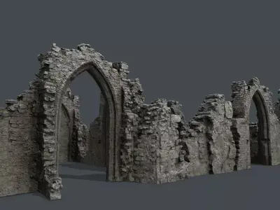 old ruins Low-poly 3D model