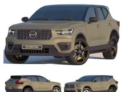 VOLVO -XC40 Low-poly 3D model