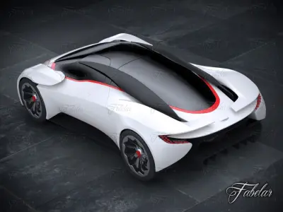 Aston Martin dp100 and Environment 3D model