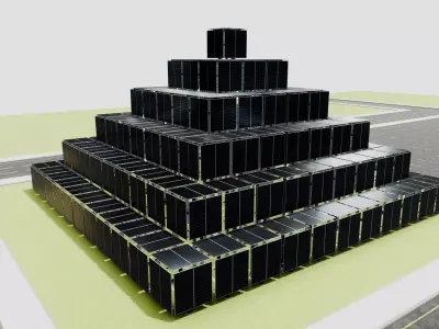 Solar Pyramid Type-1 3D model