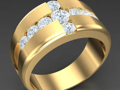 Luxury Men Rings Designs 6MR008 3D print model