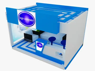 Booth Exhibition Stand a492b 3D model