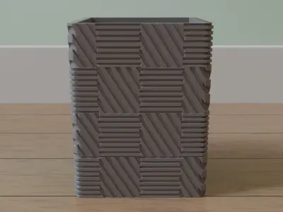 pot with standard square and circular  3D print model