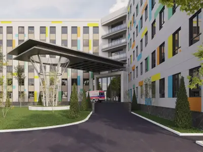 Exterior Hospital design  3D model