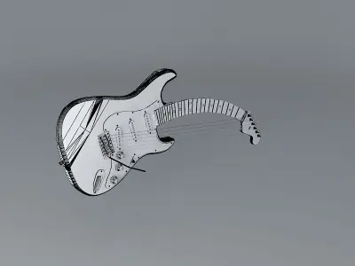 Steve Vais Flexable guitar Free 3D model