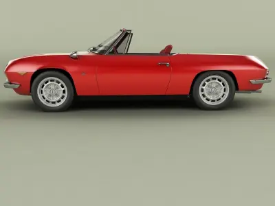 Lancia Fulvia Sport Zagato Spider 3D model