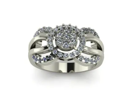 wedding daimond ring 3D print model
