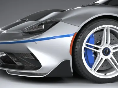 Pininfarina Battista Reversario 2024 LowPoly 3D model