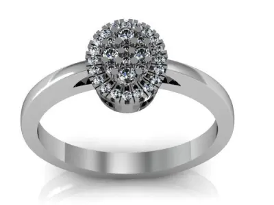 daimond ring 3D print model 5