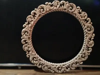 mirror gold ornate frame 3D model get