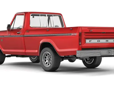 Pickup truck F-100 1976 3D model