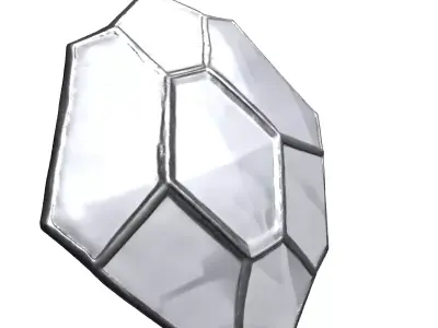 Modern Geometric Decorative Panel Low-poly 3D model