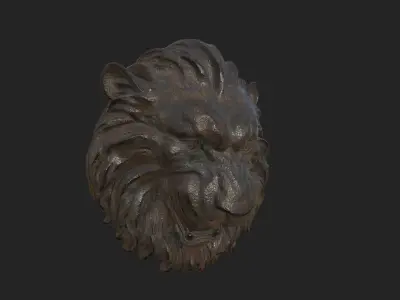 Lion Face 3D Model 3D model