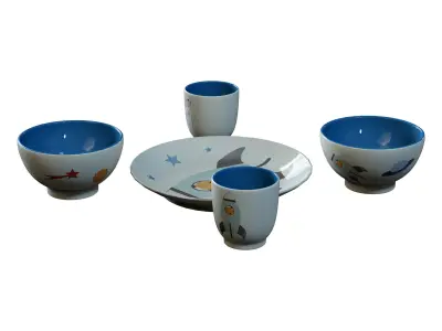 Bloomingville Mini Tableware Low-poly 3D model