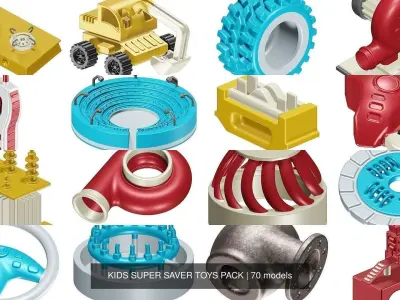 KIDS SUPER SAVER TOYS PACK 3D Model Collection