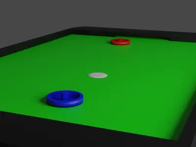 Simple AirHokey  Low-poly 3D model