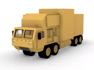 Mobile Nuclear Reactor Truck 1 Sci-Fi energy 3D print model