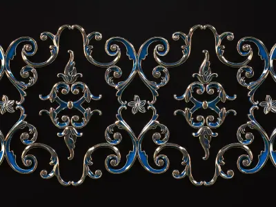 ornament gold 08 3D model