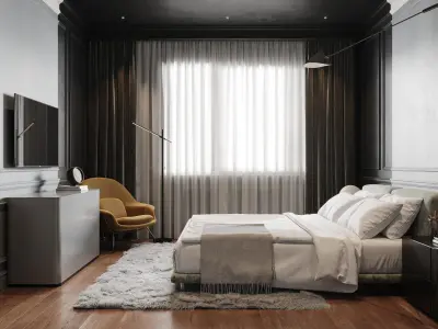 Bedroom interior scenes 3D model order
