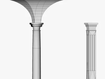 Vaulting 1-1   Romanic  500m spaced  simple Low-poly 3D model