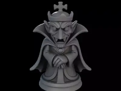 Vampire King Halloween Chess Piece 3D print model