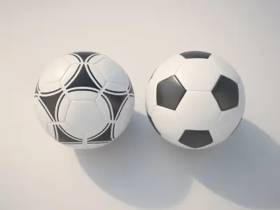 Soccerball two soccer balls 3D model
