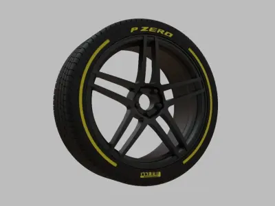 Miniature Enkei RSF5 Rim and Tire - 3D Print - No Textures 3D print model