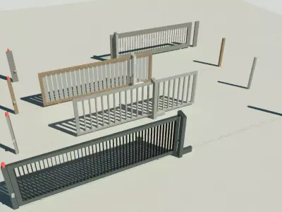 Automatic Sliding Gate 3D model