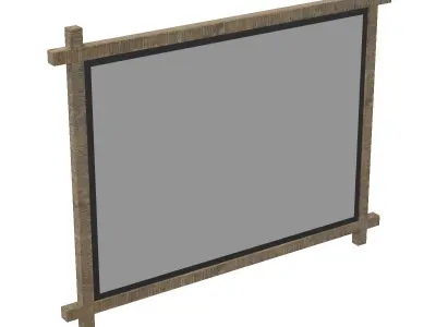 Abanu Antique Gold Vanity Mirror 3D model