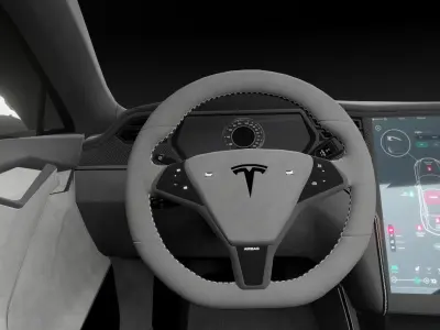 tesla model s 3d modal  Low-poly 3D model