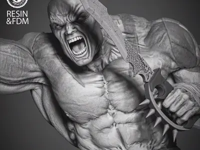 Wicked Marvel Drax Bust 3D print model